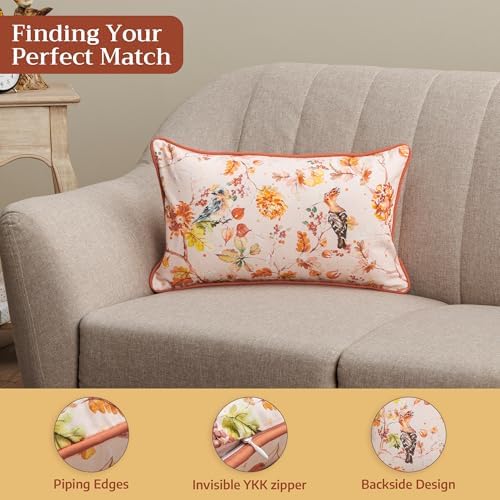 Maison d' Hermine Throw Pillow Covers 100% Cotton (12" x 20" - Pack of 1)