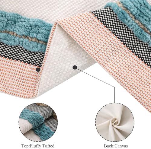 Boho Throw Pillow Covers 18x18 Set of 2 Turquoise Blue