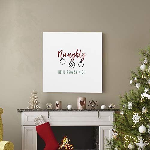 Renditions Gallery Abstract Wall Art Paintings for Home Decor Naughty until Proven Nice Canvas Hanging Artwork for Living Room Home Kitchen Wall Decorations - 40"X40" LT05