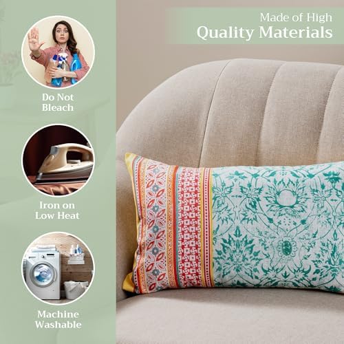 Maison d' Hermine Throw Pillow Covers 100% Cotton (12" x 20" - Pack of 1)