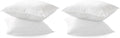 Elegant Comfort Set of 2 Poly-Cotton Shell Siliconized Fiber Filling 4 Pack Throw Inserts Sofa Bed and Couch Indoor Decorative Pillows, 16x16 Inch - Pack of 2, White 2 Count