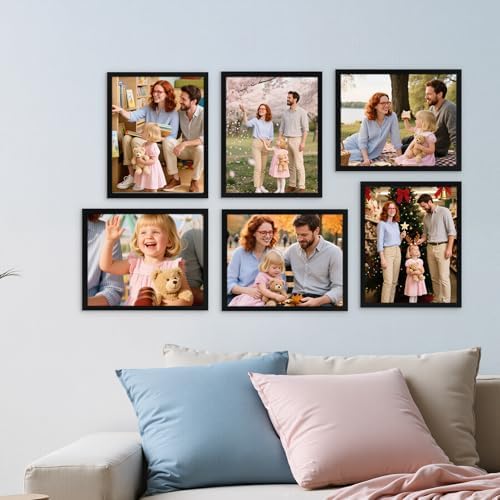 Giftgarden 8.5x11 Picture Frame Black Set of 16, Lightweight 8.5 by 11 Certificate Frames for Award Diploma Document office Wall or Tabletop Display