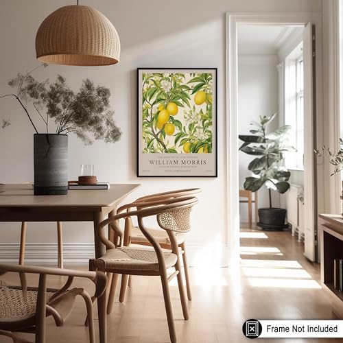Poster Master William Morris Lemon Tree Print - Botanical Art - Fruit Art - Exhibition Piece - Floral Design - Aesthetic Print - Colorful Kitchen Wall Decor - 11x14 UNFRAMED