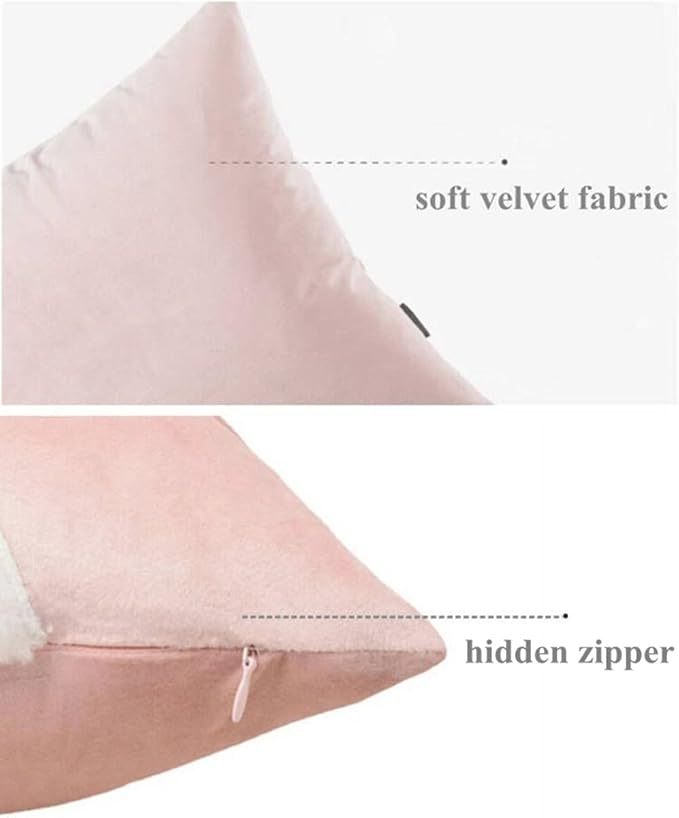 Spring Easter Throw Pillow Covers 18x18 Funny Bunny Pillowcase,3D Embroidered Rabbit Cushion Cover Velvet Decorative Throw Pillows for Home Decor (Light Gray -1PCS)