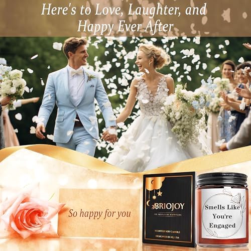 You're Engaged Candles - Aromatherapy Relaxing Gifts for Women, Bride to be, Newly Engaged Couples -Bridal Shower Gift for Her - Natural Soy Wax Lavender Vanilla Scented Candle for Home