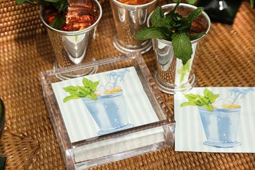Caspari Acrylic Cocktail Napkin Holder, Clear, 1
