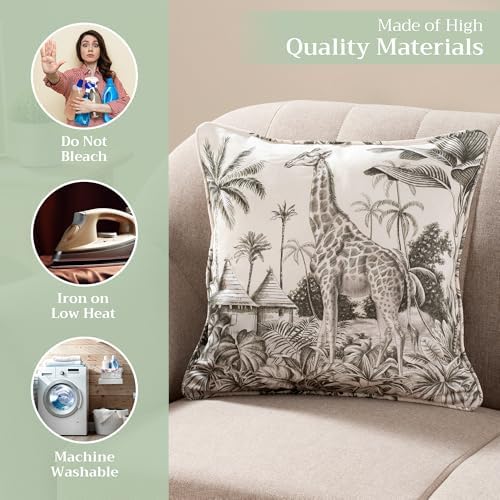 Maison d' Hermine Throw Pillow Covers 100% Cotton (20" x 20" - Pack of 1)