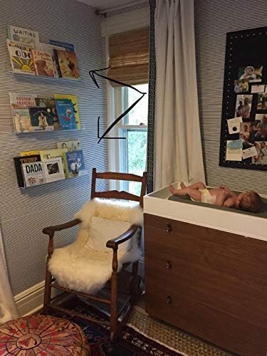 NIUBEE 24”Acrylic Floating Bookshelf for Kids Wall Bookshelves 1 Pack