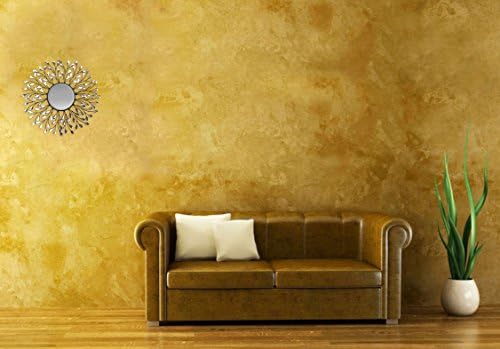 Lulu Decor, Decorative Crystal Metal Vine Wall Mirror, 24" Beveled Wall Mounted Mirror (L72MC)