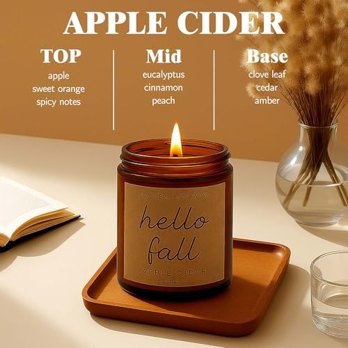 Lihome Fall Candles - Fall Decor for Home, Gifts for Women(Apple Cider)