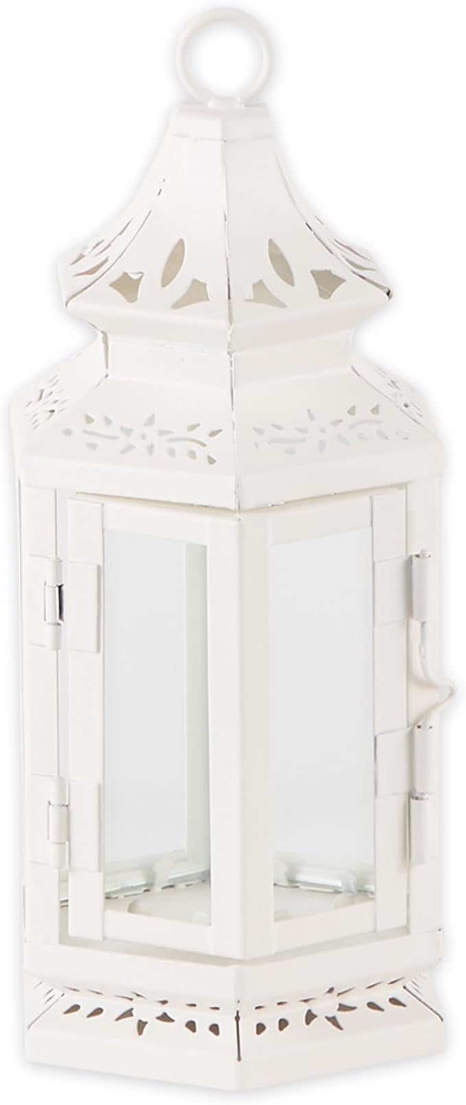 Accent Plus Christmas Decorations Indoor Lantern Decorative Outdoor Christmas Decorations Candle Lantern Victorian Candle Holders Metal Hanging Lantern, 3.75 X 3.25 X 8 Inches