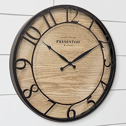 Presentime 21" Farmhouse Series Wall Clock