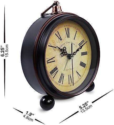 Vintage Analog Alarm Clock Classic2046, 5.25inch