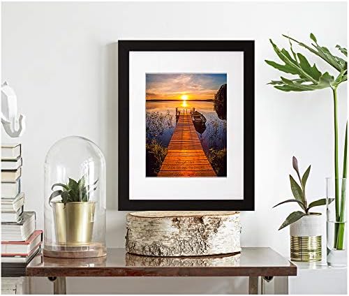 A&T ARTWORK Love You Every Step Every Day Photo Prints Gift Couple's Names and the Date Gift for Anniversary,Valentine's day,Wedding 14x11 inches & D-Mats UNFRAMED