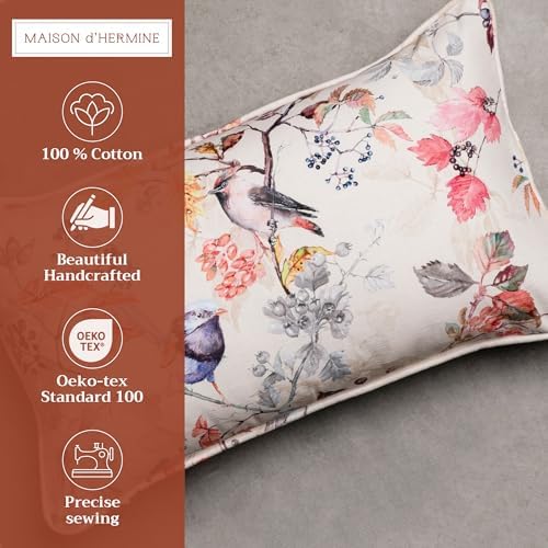 Maison d' Hermine Throw Pillow Covers 100% Cotton (12" x 20" - Pack of 1)