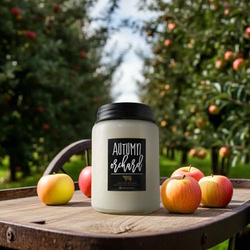 Milkhouse Autumn Orchard Soy Candle, 26 oz Farmhouse Jar, 150+ Hr Burn