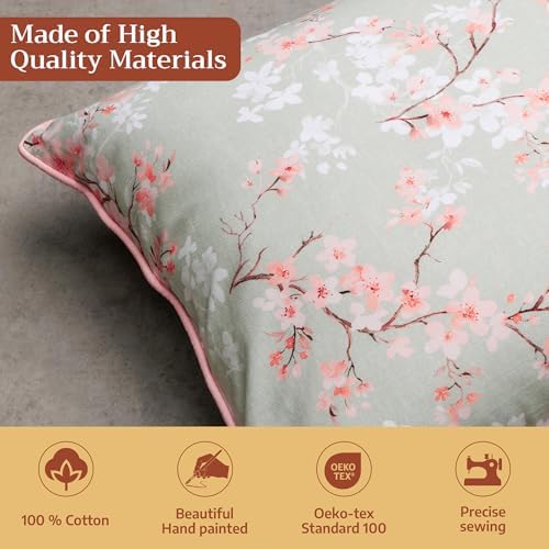 Maison d' Hermine Throw Pillow Covers 100% Cotton (12" x 20" - Pack of 1)