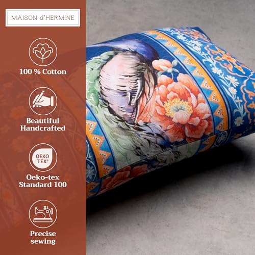 Maison d' Hermine Throw Pillow Covers 100% Cotton (12" x 20" - Pack of 1)