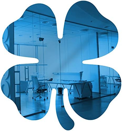 Acrylic Mirror 7" Wide Shamrock Medium Blue .118" Thick No Adhesive Reflective Pieces Perfect for DIY Arts and Crafts School Projects Home or Office Decor Special Events by Marketing Holders