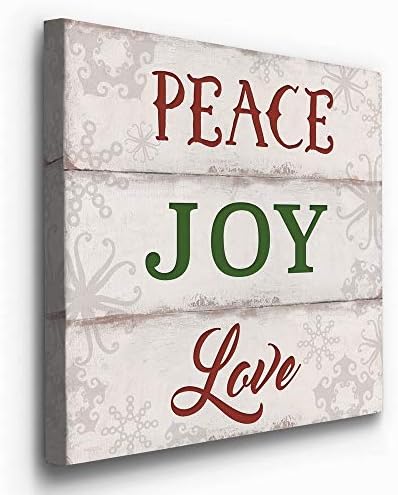 Renditions Gallery Canvas Wall Art Prints for Home Decor Peace Joy Love Motivational Abstract Artowrk for Bedroom Dining Office Kitchen Decorations - 16"X16" LT05