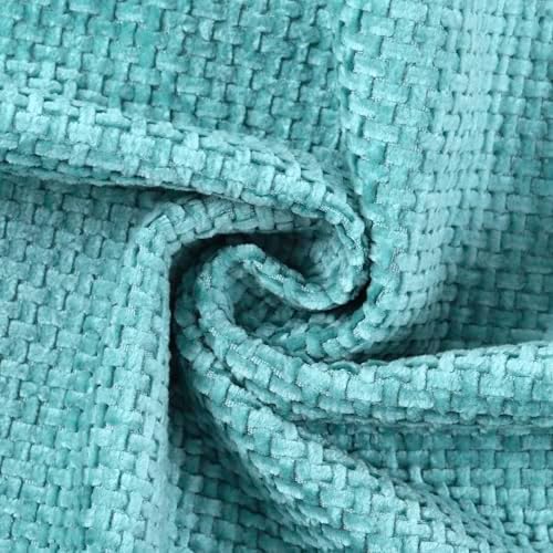 MADIZZ Decorative Chenille Velvet Throw Pillow Covers Set of 2 Soft Boho Textured Neutral Couch Throw Pillow for Bed Modern Farmhouse Home Decor for Sofa Livingroom Turquoise 20x20 Inch