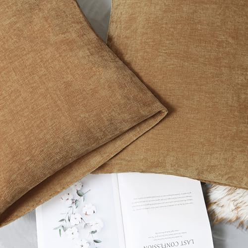 CaliTime Decorative Throw Pillow Covers 26 X 20 Inches Apricot Brown