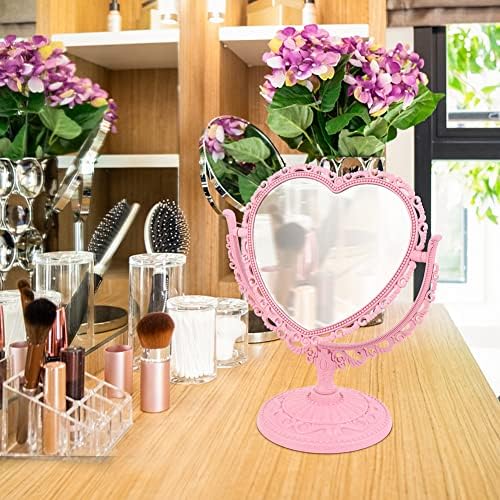 AKOAK Heart-Shaped Cosmetic Mirror, Pink