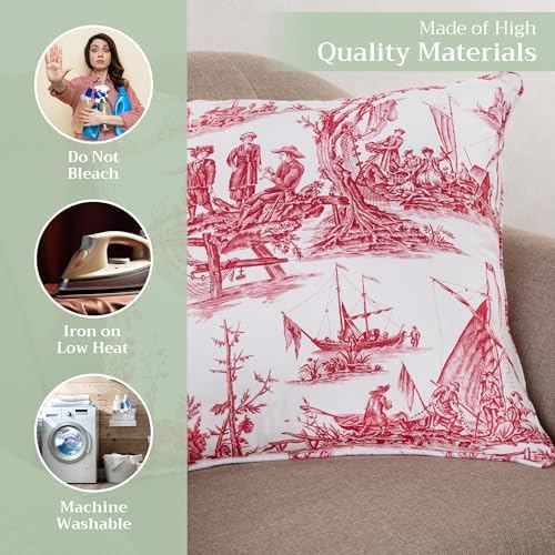 Maison d' Hermine Throw Pillow Covers 100% Cotton (20" x 20" - Pack of 1)