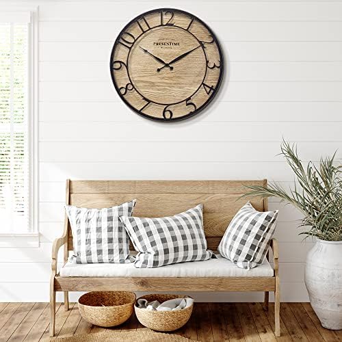 Presentime 21" Farmhouse Series Wall Clock