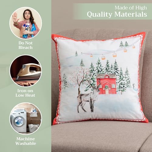 Maison d' Hermine Throw Pillow Covers 100% Cotton (18" x 18" - Pack of 1)