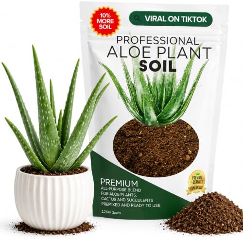 Professional Aloe Plant Soil Mix 2.2 Qt Potting Soil for Aloe Vera Plants