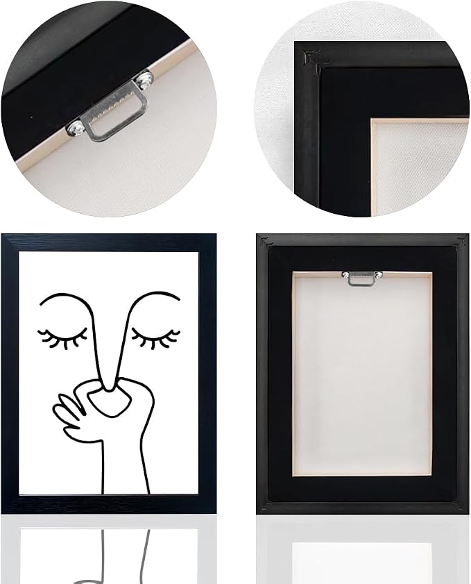 AIANHUA Black and White Bathroom Decor Wall Art Bad Smell Humorous Canvas Print Funny Guest Toilet Picture Artworks for bathroom walls Modern Minimalistic Bathroom Sign Accesories
