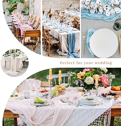 YMHPRIDE 12 Pack Cheesecloth Table Runner 35x120in Yellow Table Runner