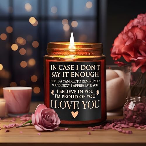 Anniversary Wedding Engagement Scented Soy Candles- Gift for Him Her Girlfriend Boyfriend - Birthday Gifts for Women Men - Mothers Day Love You Gift for Wife - Romantic Valentines for Husband