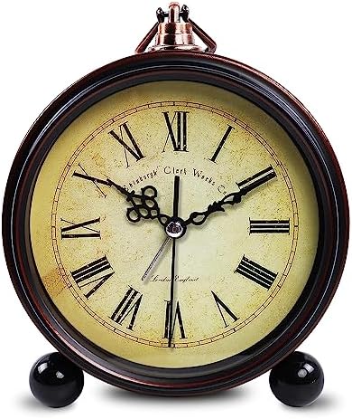 Vintage Analog Alarm Clock Classic2046, 5.25inch