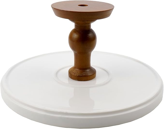 Crapyt Cake Stand, Round Cake Display Stand, Dessert Display | Cupcake Stands Ceramic for Cakes, Fruits, Snacks, Mini Cake Stand, 7.87×4.13"
