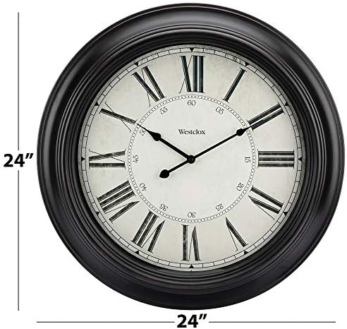 Westclox 32213VBK 24 inch Traditional Wall Clock Battery-Operated Clock for Living Room, Bedroom, Office | Ideal Housewarming Gift