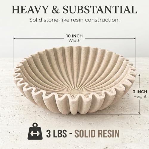 OAKOA Large Decorative Bowl for Home Decor - Key Bowl for Entryway Table