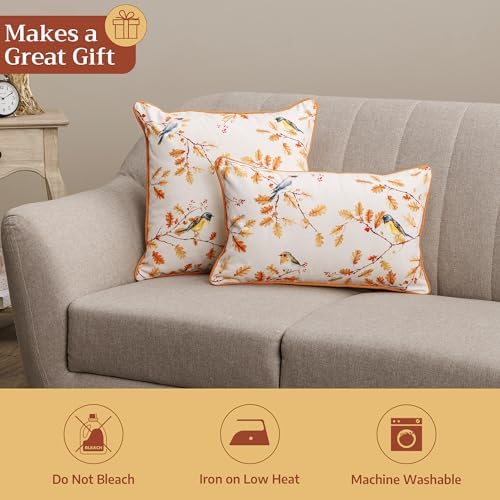Maison d' Hermine Throw Pillow Covers 100% Cotton (12" x 20" - Pack of 1)