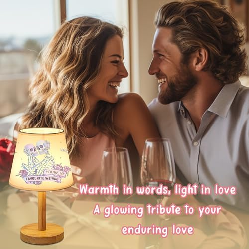 Gothic Skeleton Couple Table Lamp Gifts, Birthday Gifts for Women, Valentines Mothers Day Christmas Anniversary Birthday Gifts for Women Men Her Him Wife Husband Girlfriend