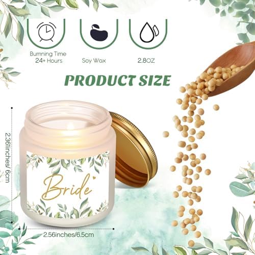 Hushee 6 Pcs Bride Gifts Set for Bachelorette Party, Bridal Shower Gifts Wedding Engagement Gift Newly Engaged Gifts for Bride to Be, Handbags, Cosmetic Bags, Tumbler, Candle, Card, Hair Scrunchies