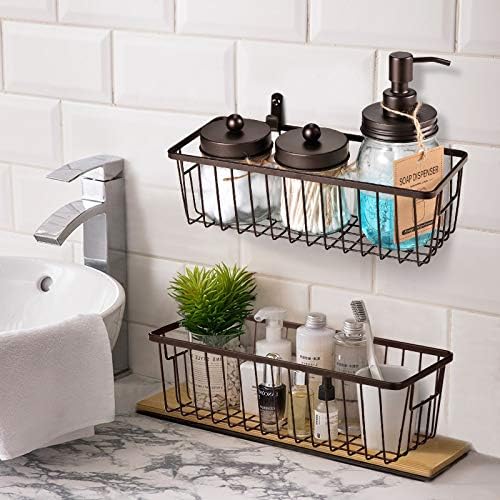 SheeChung Metal Wire Basket, Small Storage Baskets for Bathroom Kitchen