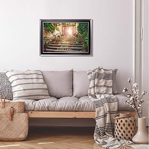 I Will Love You Every Step the Way Framed Arts with Couple's Names Date and Your Own Message on,Gift for Wedding.With Different Frame Styles Framed Size:27 5/8 x 19 5/8 inches
