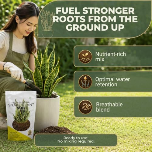 Leaves & Soul Snake Plant Potting Soil 2.2 Qt for Snake Plants Indoor