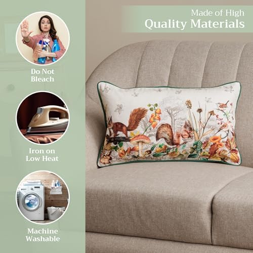 Maison d' Hermine Throw Pillow Covers 100% Cotton (12" x 20" - Pack of 1)