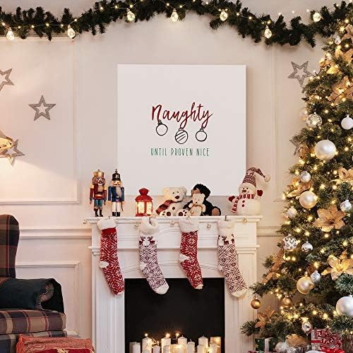 Renditions Gallery Abstract Wall Art Paintings for Home Decor Naughty until Proven Nice Canvas Hanging Artwork for Living Room Home Kitchen Wall Decorations - 40"X40" LT05