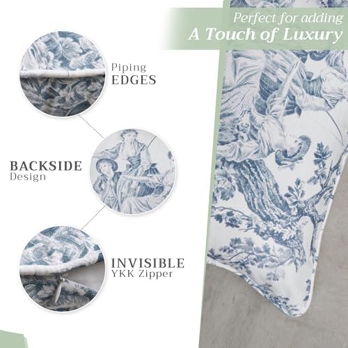 Maison d' Hermine Throw Pillow Covers 100% Cotton (18" x 18" - Pack of 1)