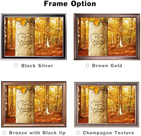 Love Growing Personalized Framed Arts Gift Couple's Names and the Date Gift for Anniversary,Valentine's day,Wedding.With Different Frame Styles Framed Size:33 5/8x23 5/8 inches