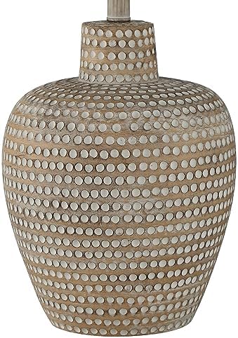 Glenn 27" Tall Table Lamps Set of 2 Dappled Beige with Smart Sockets