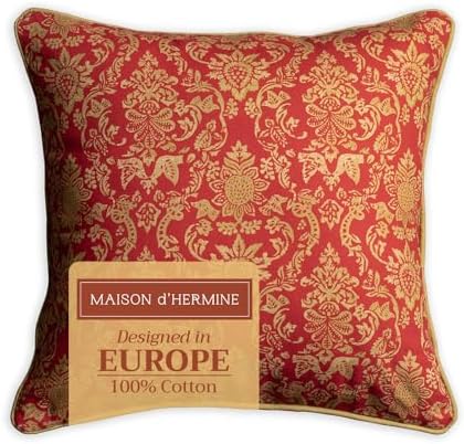 Maison d' Hermine Throw Pillow Covers 100% Cotton (18" x 18" - Pack of 1)